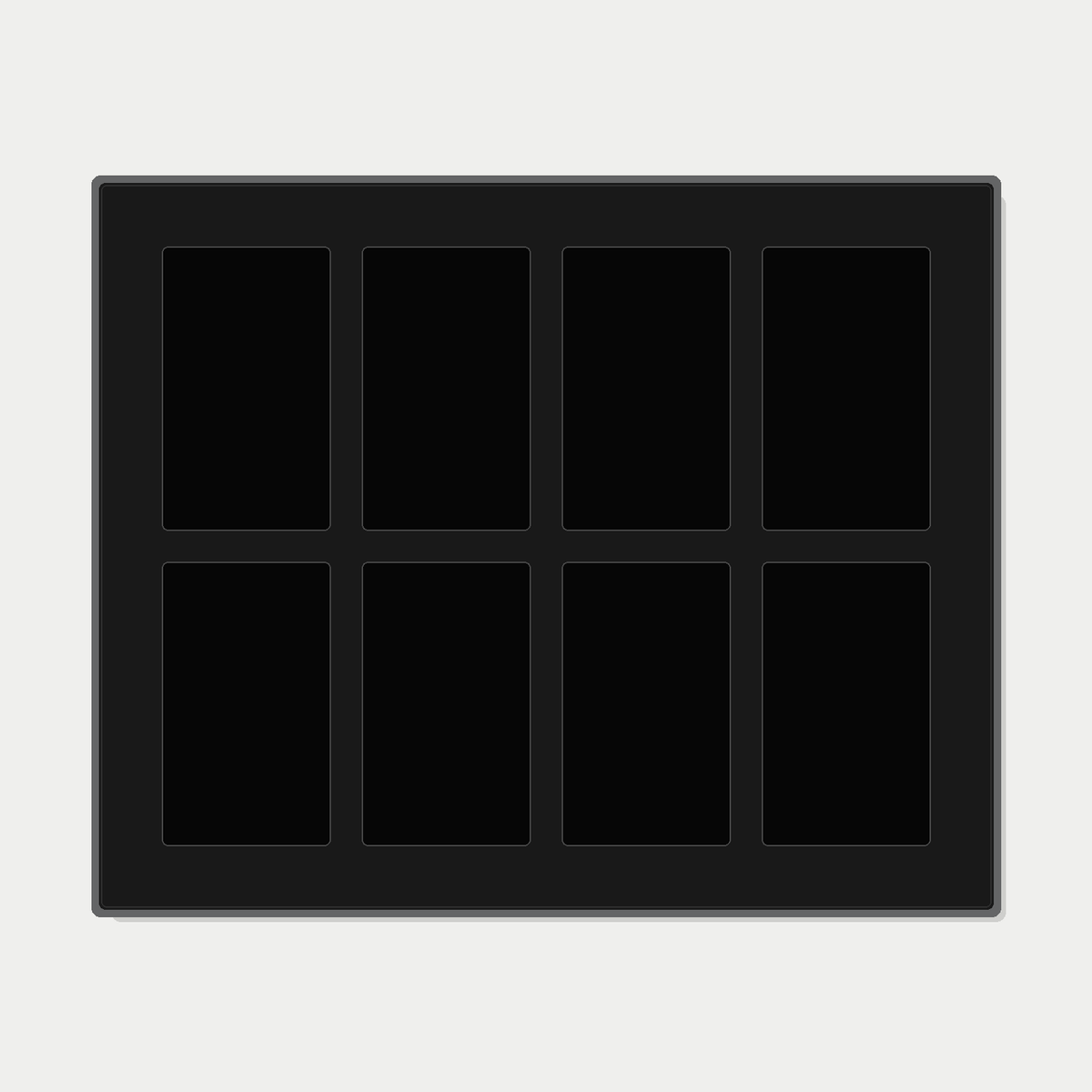 Premium aluminium metal trading card wall display frame case for Pokémon cards, MTG cards, Yu-Gi-Oh! cards, One Piece cards and sports cards, graded card wall display, PSA card frame, CGC card display, BGS slab display, One Touch magnetic holder display,