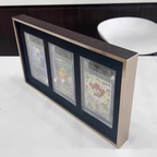 Premium aluminium metal trading card wall display frame case for Pokémon cards, MTG cards, Yu-Gi-Oh! cards, One Piece cards and sports cards, graded card wall display, PSA card frame, CGC card display, BGS slab display, One Touch magnetic holder display,