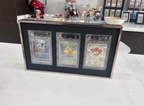 Premium aluminium metal trading card wall display frame case for Pokémon cards, MTG cards, Yu-Gi-Oh! cards, One Piece cards and sports cards, graded card wall display, PSA card frame, CGC card display, BGS slab display, One Touch magnetic holder display,