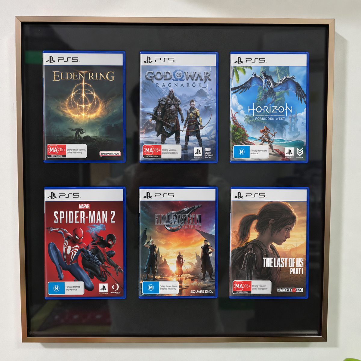 6 Grid (3×2) Aluminium Video Game Case Metal Wall Display Frame | PlayStation • Xbox • Nintendo | PS5 • PS4 • PS3 • PS2 • Xbox Series X • Xbox One • Xbox 360 • Nintendo Switch